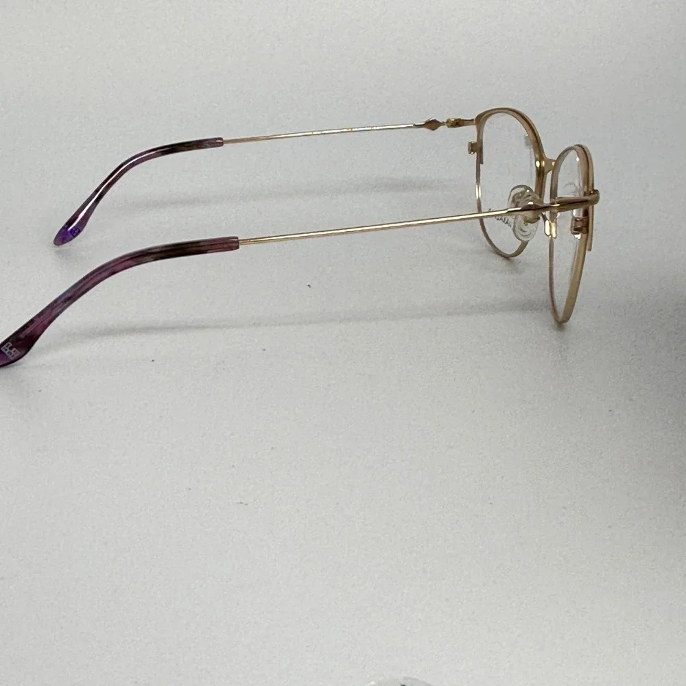 BCBGMAXAZRIA‎ Women Gold Metal Purple Gradient Cat Eye Eyeglasses Frames 21362